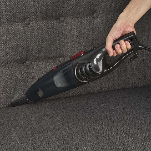 Aspirateur balai 2en1 Homday filaire noir et rouge