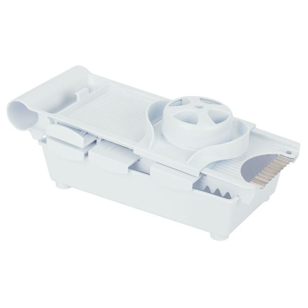 Mandoline multifonctions 5 en 1 en plastique et inox