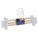 Cintre &agrave; pinces en bois naturel et blanc x3