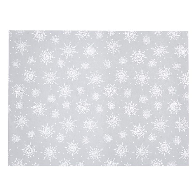 Set de table argent&eacute; d&eacute;cor blanc x10