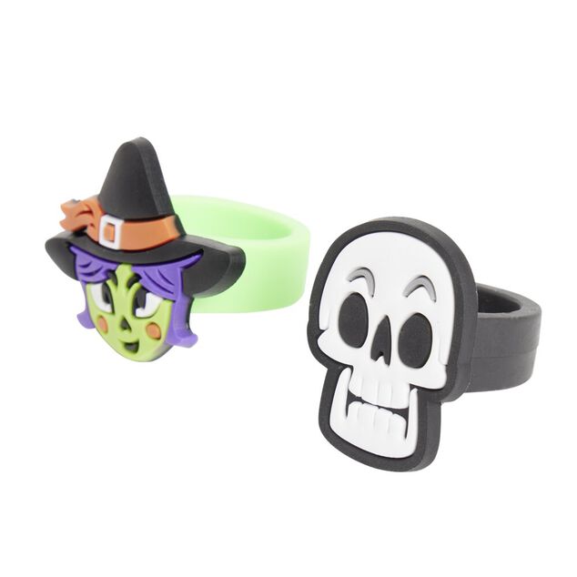 Bague Halloween plastique x2 (2 mod&egrave;les)