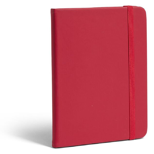 Carnet A6 &eacute;lastique et couverture mate &agrave; lignes 15x21cm