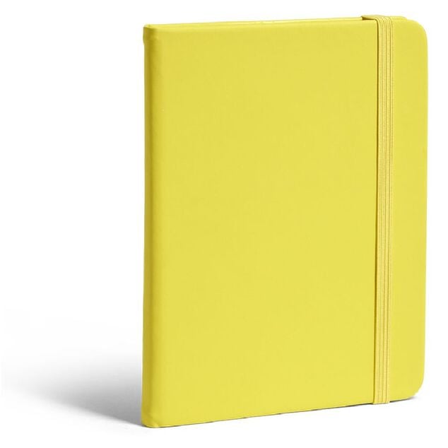 Carnet A6 &eacute;lastique et couverture mate &agrave; lignes 15x21cm