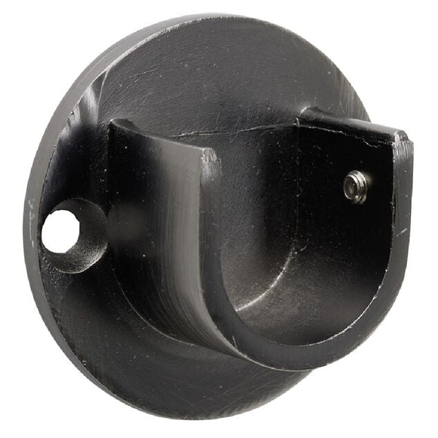 Support tringle &agrave; rideau gris &Oslash;20mm x2