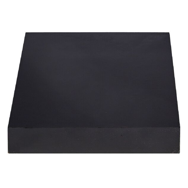 &Eacute;tag&egrave;re murale carr&eacute;e bois noir