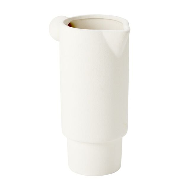 Vase c&eacute;ramique mate fa&ccedil;on pichet avec anse boule &Oslash;9,5xH21,5cm (2 mod&egrave;les)