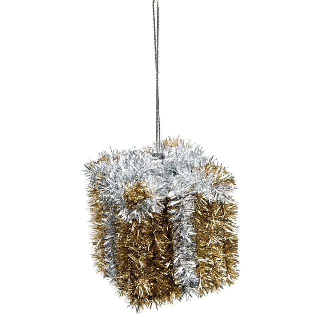 Suspension forme paquet cadeau d&eacute;cor guirlande