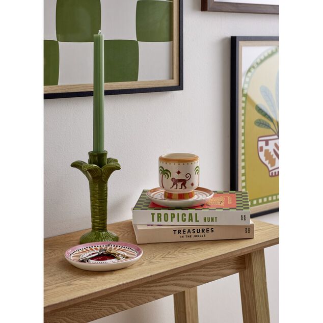 Vide-poche dolomite motif ethnique &Oslash;13cm (3 mod&egrave;les)