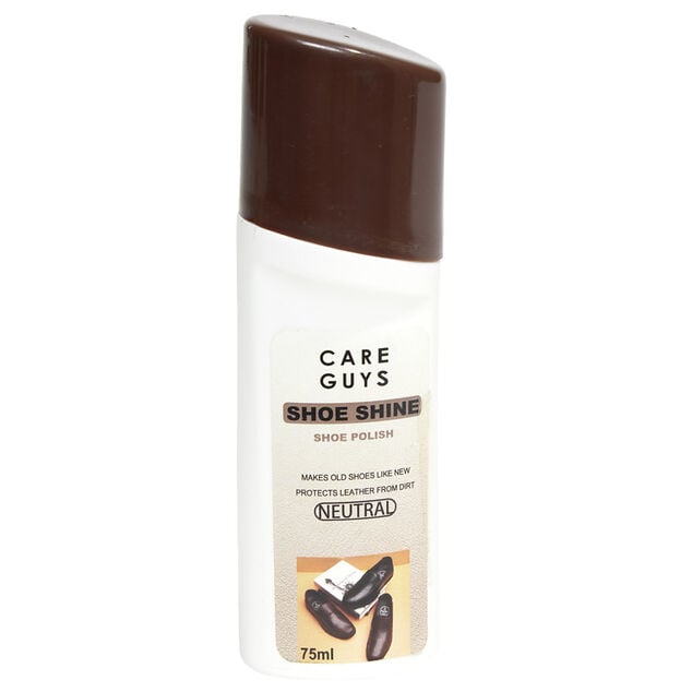 Cire &agrave; chaussures marron brillant avec applicateur &eacute;ponge 75ml