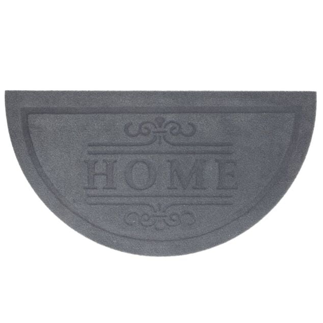 Tapis d'entr&eacute;e noir Home forme demi-lune 60x40cm