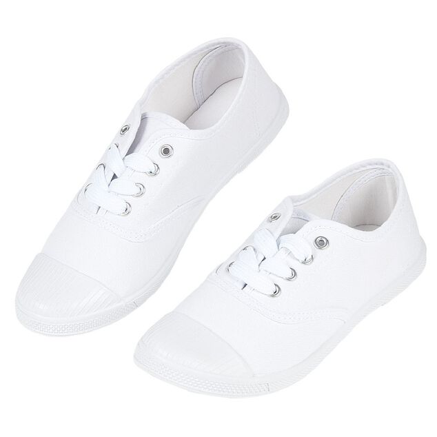 Chaussures en toile de coton blanc t 38