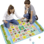 Tapis jeu de l'oie XL avec pions et d&eacute;s 130x93cm