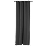 Rideau occultant porte noir 135x240cm