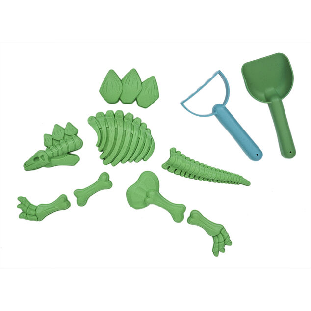 Moule dinosaure avec pelle et rateau 9 pi&egrave;ces