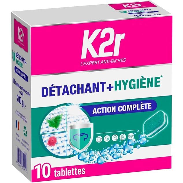 D&eacute;tachant Action compl&egrave;te K2r 10 tablettes