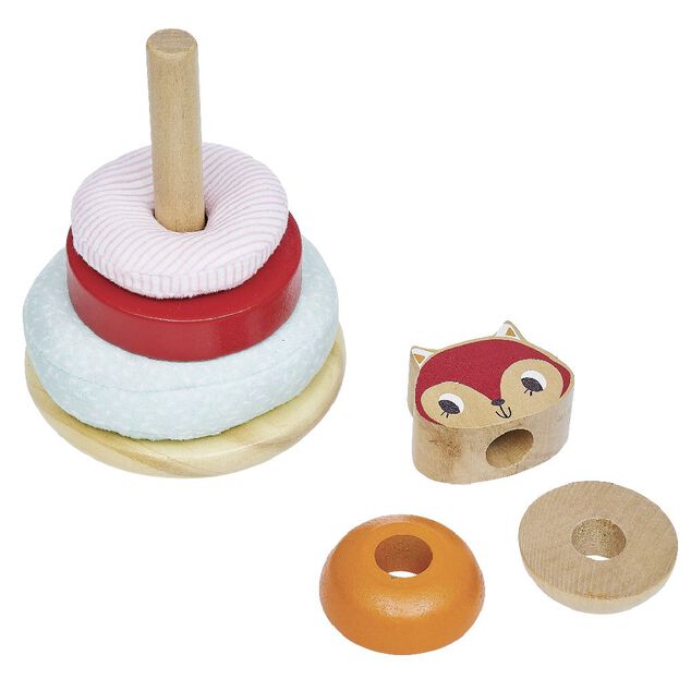 Tour à empiler renard 5 pièces en bois