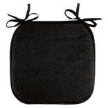 Galette de chaise polyester noir