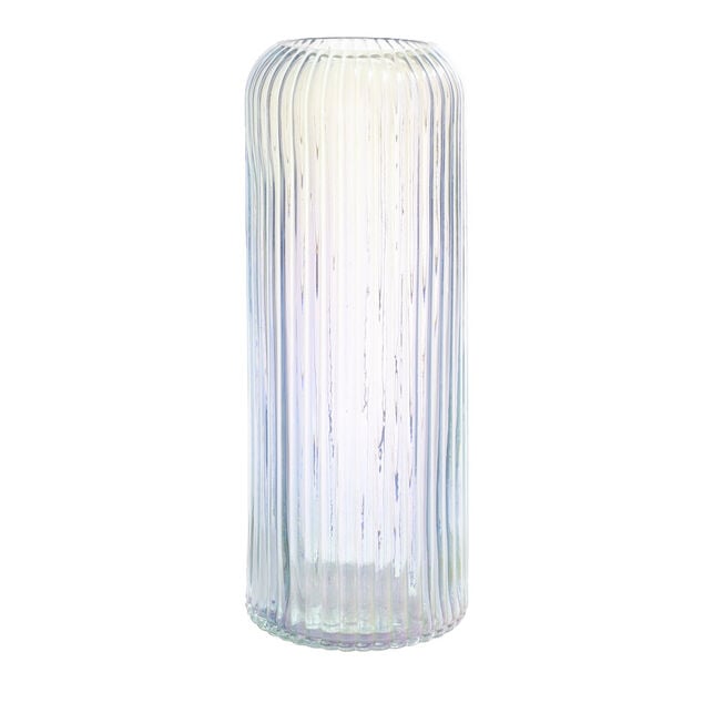 Vase en verre coloré Ø10xH25cm (2 modèles)