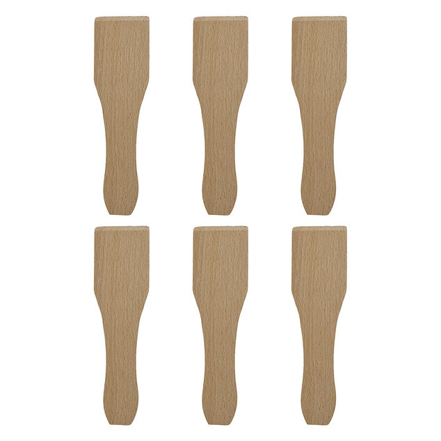 Spatule &agrave; raclette en bois x6