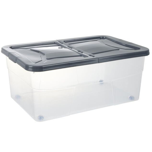 Box dessous de lit gris 45L