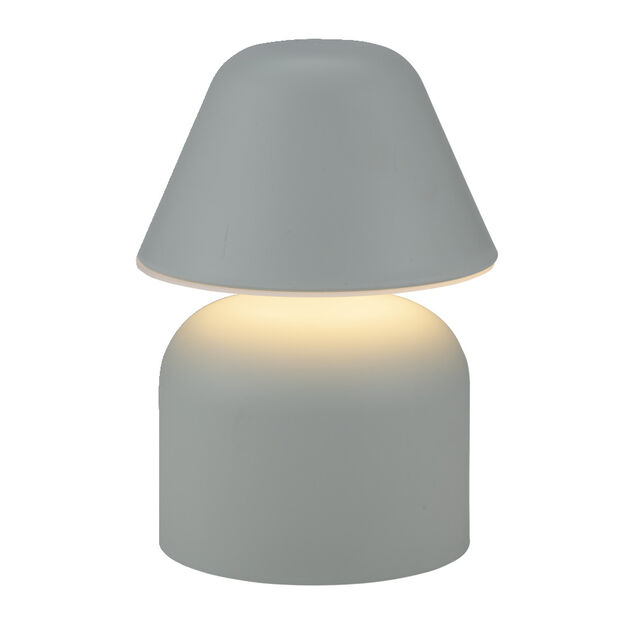 Lampe de table &agrave; poser en plastique vert &Oslash;12xH17cm