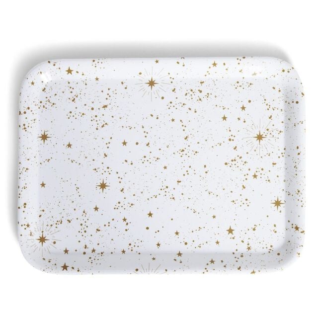 Plateau rectangulaire imprim&eacute; 29x22cm