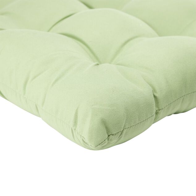 Galette de chaise carr&eacute;e unie verte 38x38cm