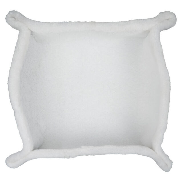 Panier couchage chat modulable gris et blanc 68x68cm