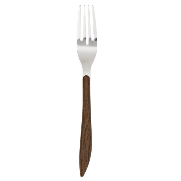 Fourchette L21cm acier manche marron