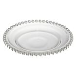 Assiette à dessert céramique transparente bord perle Ø20cm