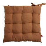 Coussin de chaise marron 40x40cm &agrave; nouettes