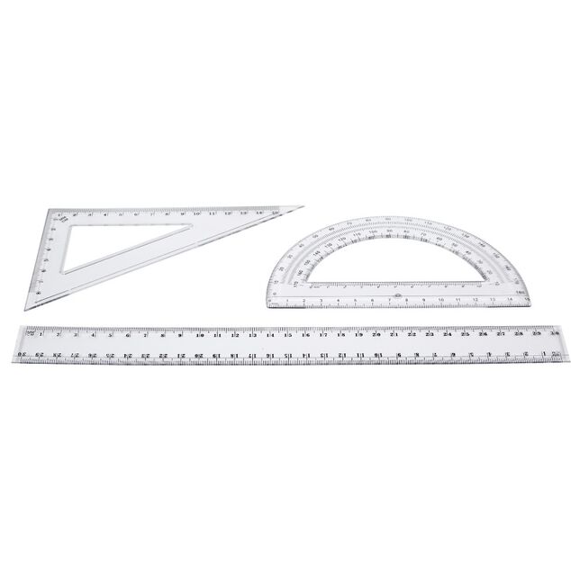 R&egrave;gle &eacute;querre et rapporteur