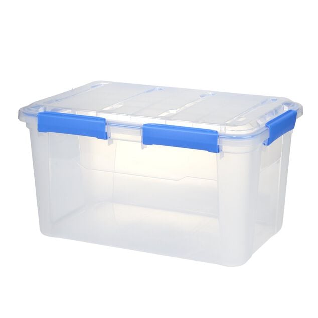 Bo&icirc;te de rangement 50L herm&eacute;tique &eacute;tanche transparente