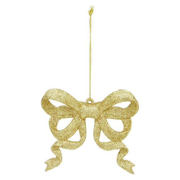 Noeud de Noël à paillettes à suspendre