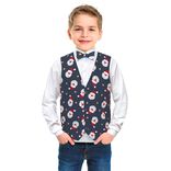 Gilet et noeud papillon de No&euml;l enfant 6/8 ans