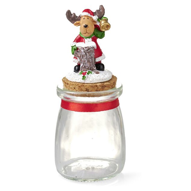 Mini bonbonni&egrave;re de No&euml;l en verre