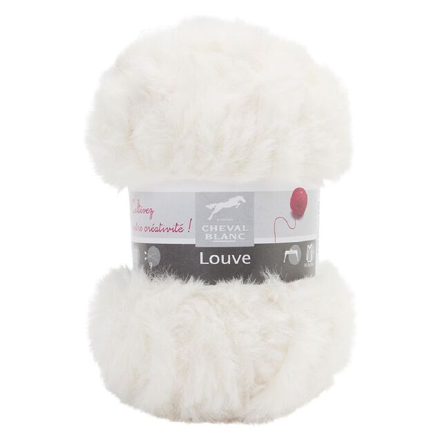 Fil &agrave; tricoter Louve blanc &eacute;cru 50 g