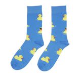 Chaussettes originales motif poussin jaune/bleu - T41/45