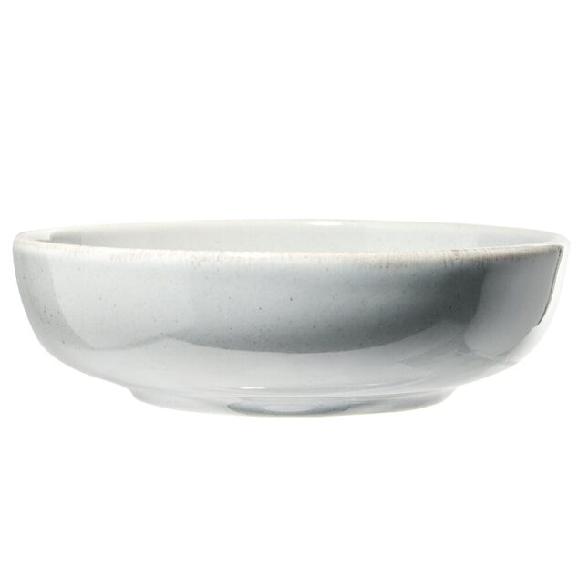 Assiette &agrave; soupe Lisbonne en gr&egrave;s gris &Oslash;18cm