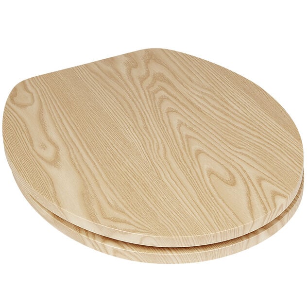 Abattant WC motif bois