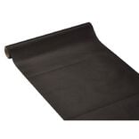 Chemin de table noir effet tissu papier voie s&egrave;che 4,8 m