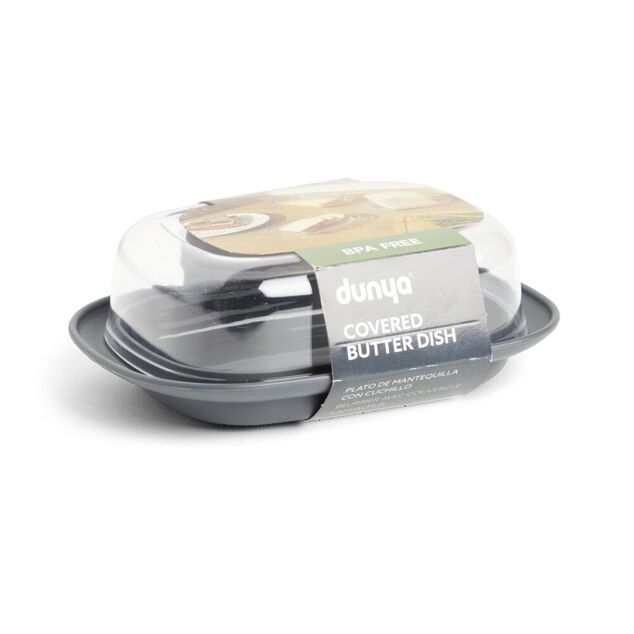 Beurrier plastique sans BPA 17,4x12,5xH6cm (2 modèles)