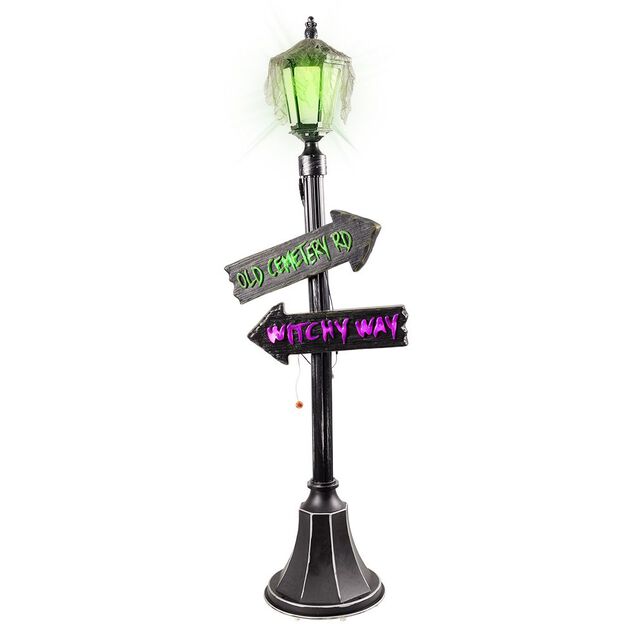 Lampadaire directif mouvant Halloween sonore et lumineux H152cm