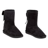 Botte pour enfant fourrée avec un noeud noir brodé à l'arrière T32/33