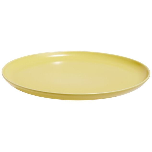 Assiette plate ronde Oslo porcelaine jaune &Oslash;26cm
