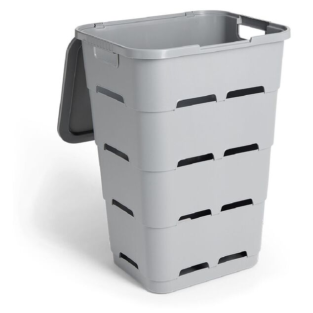 Coffre &agrave; linge Maya 42L plastique blanc