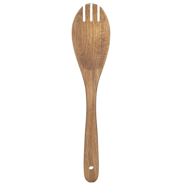 Ustensile de cuisine x4 en bois acacia avec pot