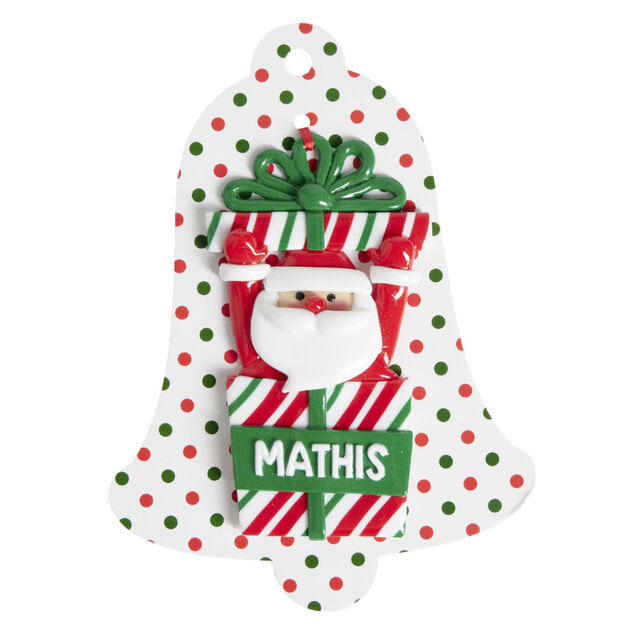 Suspension pour cadeaux de No&euml;l avec pr&eacute;noms H10cm (2mod&egrave;les)