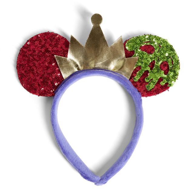 Serre-t&ecirc;te Disney reine Villains adulte violet rouge vert 21x21cm