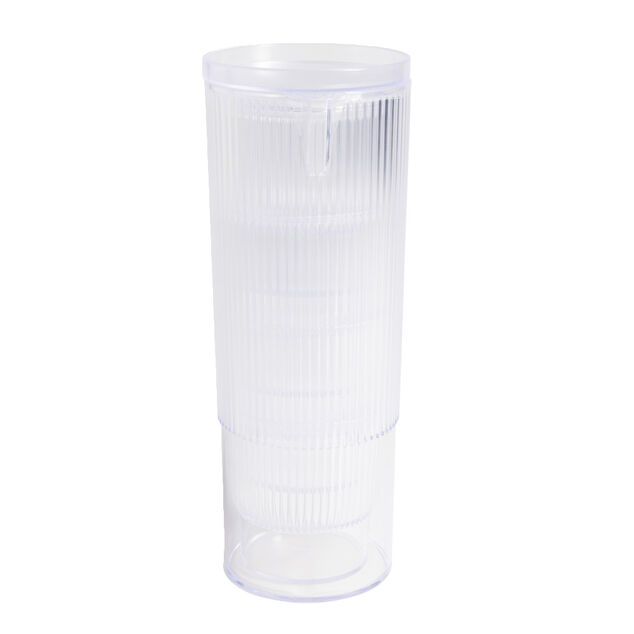 Carafe 1,1L + 4 verres 300mL polystyrène et silicone transparent